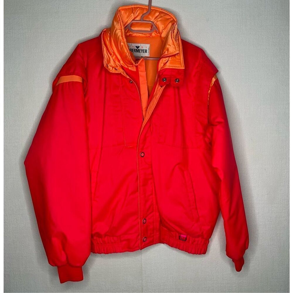 Vintage Obermeyer Sport Ski Jacket Large Neon Snow Coat Outdoor 90s Y2K Winter